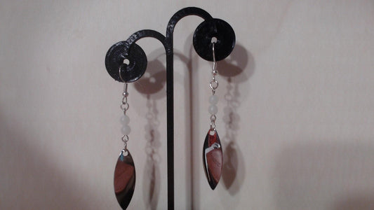 Silver Spinning Lure Earrings with Glow Beads
