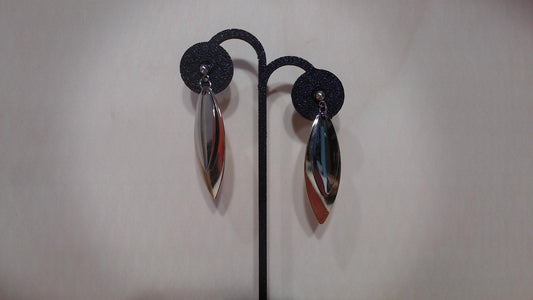 Gold and Silver Spinner Earring on Silver Studs