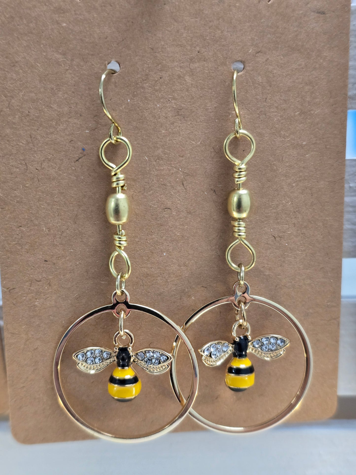 Swivel Bee Earrings